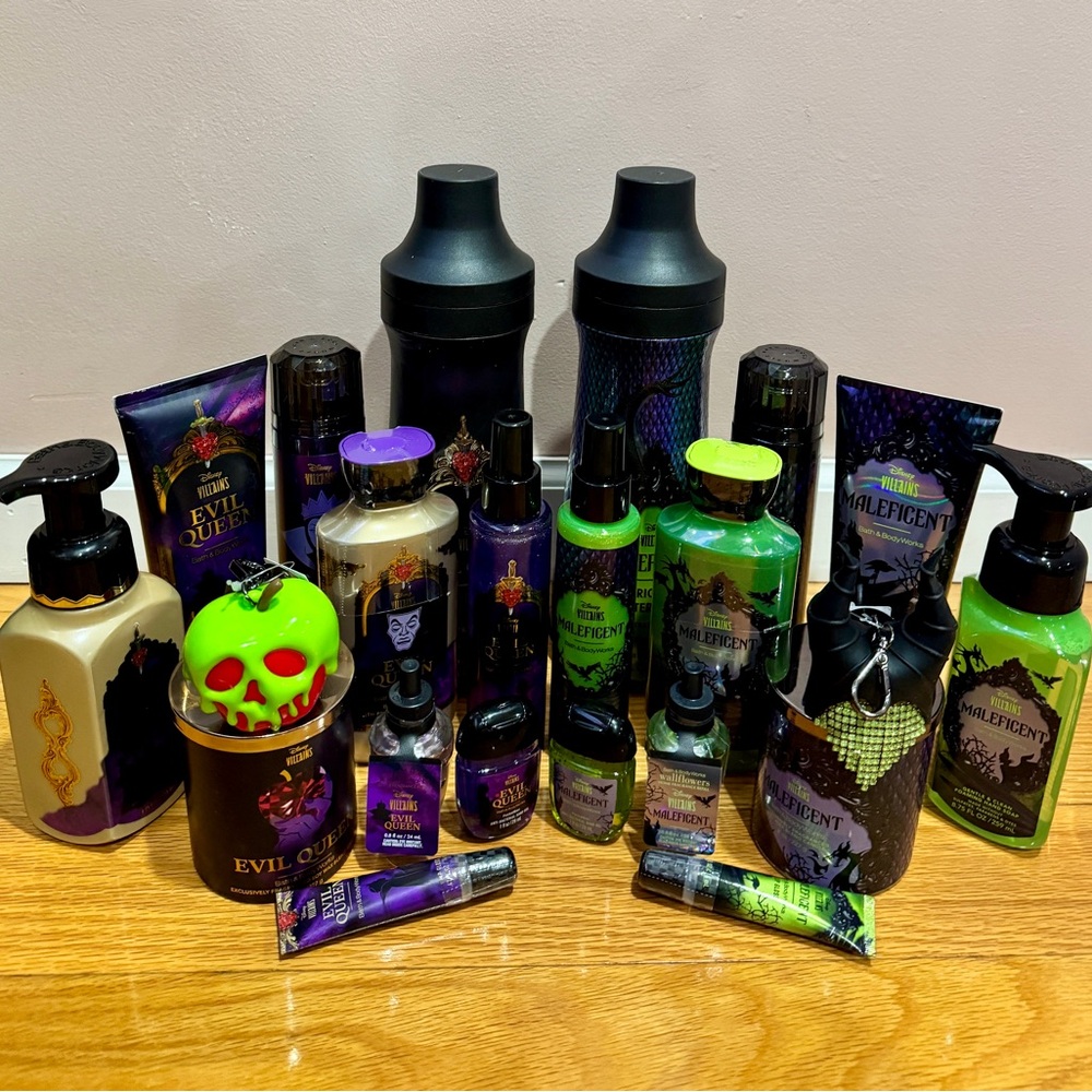 Disney Villains Bath and Body Works evil queen and maleficent 22Piece Set